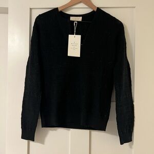 Sezane Lyna Sweater | Black | Sz XS | NWT